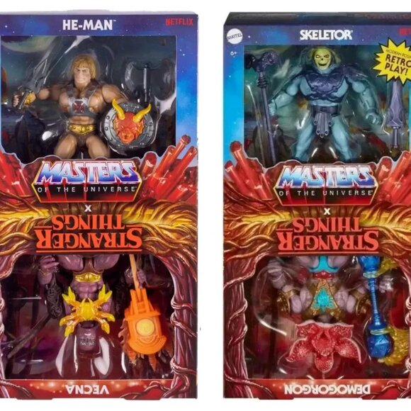 NEW Masters of the Universe/Strangers Things Mattel He-Man/Vecna and Skeletor - Picture 2 of 14